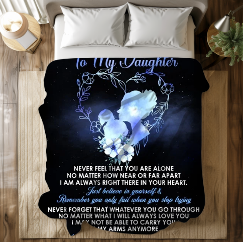 To My Daughter | Velveteen Plush Blanket